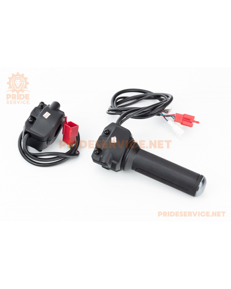 Ручка газу (акселератор)+грипси, чорні E-BIKE MAX