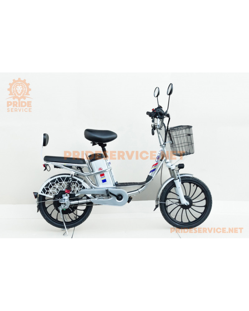 ЕЛЕКТРОВЕЛОСИПЕД 20" 500W, АКБ Li-ion 60V 15Ah, алюмінієва рама, круїз-контроль, литі диски, сірий NEW