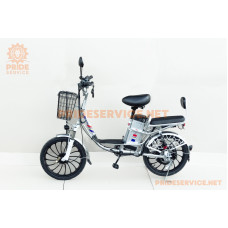 ЕЛЕКТРОВЕЛОСИПЕД 20" 500W, АКБ Li-ion 60V 15Ah, алюмінієва рама, круїз-контроль, литі диски, сірий NEW