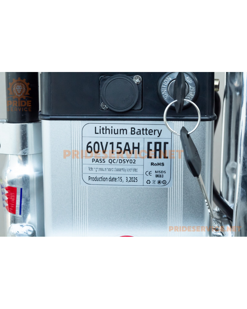 ЕЛЕКТРОВЕЛОСИПЕД 20" 500W, АКБ Li-ion 60V 15Ah, алюмінієва рама, круїз-контроль, литі диски, сірий NEW