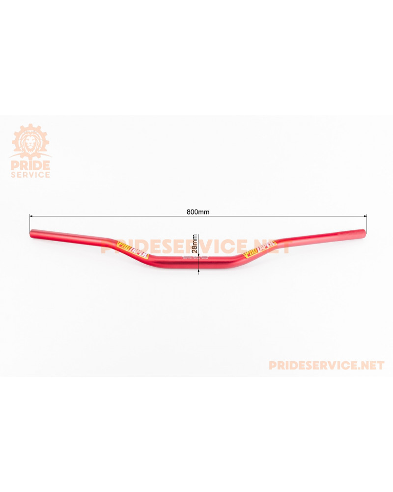 Кермо 28x800мм, алюмінієве, червоне EVO