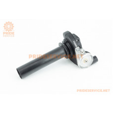 Ручка керма зі вставкою, права (короткохідна) Nibbi, чорна