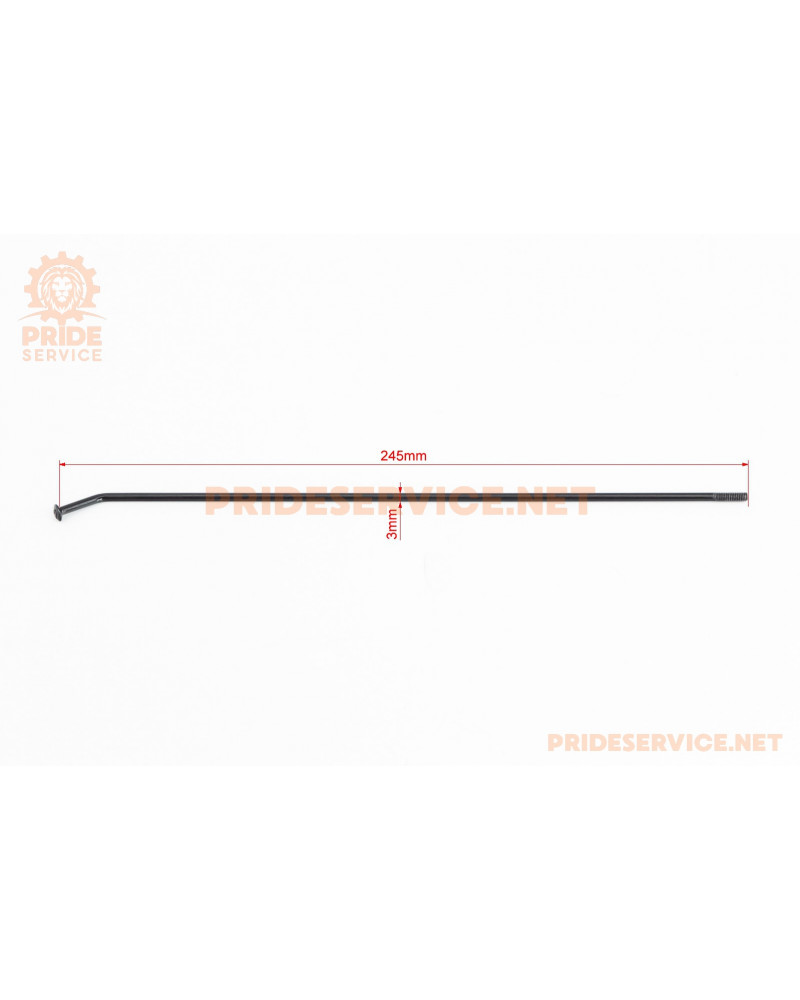 Спиця заднього колеса L-170мм, d-3,7мм, чорний (без Гайки) Profactory Exdrive