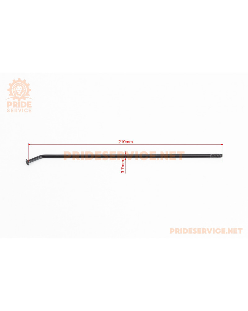 Спиця заднього колеса L-210мм, d-3,7мм, чорний (без Гайки) Profactory Exdrive