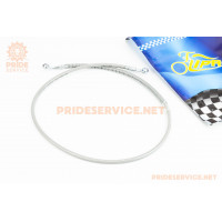 Шланг гальмівний 110см (під болт-штуцер 10/10мм) армований, хром