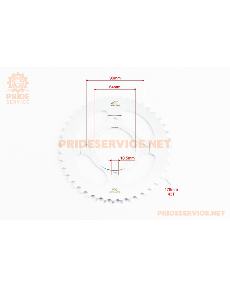 Зірка задня 428-43T-d-64; 4відп.*90мм