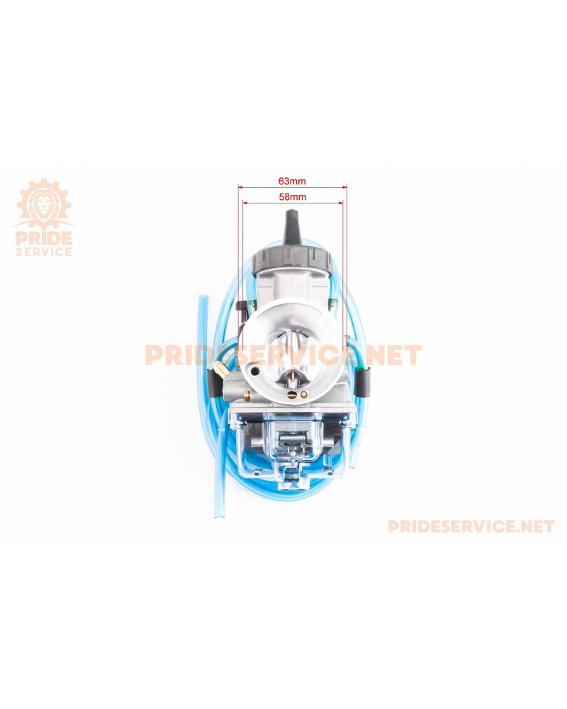 Карбюратор SPORT PWK 36, d-36мм з хутром. заслінкою, прозорий піддон, (якісний)