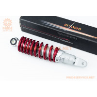 Амортизатор задній GY6/Yamaha-245мм*D-54мм (втулка 10мм / вилка 8мм) регулюв., червоний