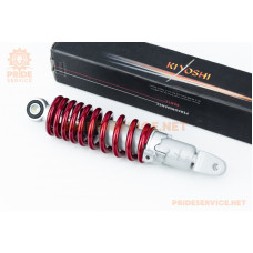Амортизатор задній GY6/Yamaha-245мм*D-54мм (втулка 10мм / вилка 8мм) регулюв., червоний